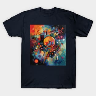 Colorful Galaxy Geometric Abstract Painting T-Shirt